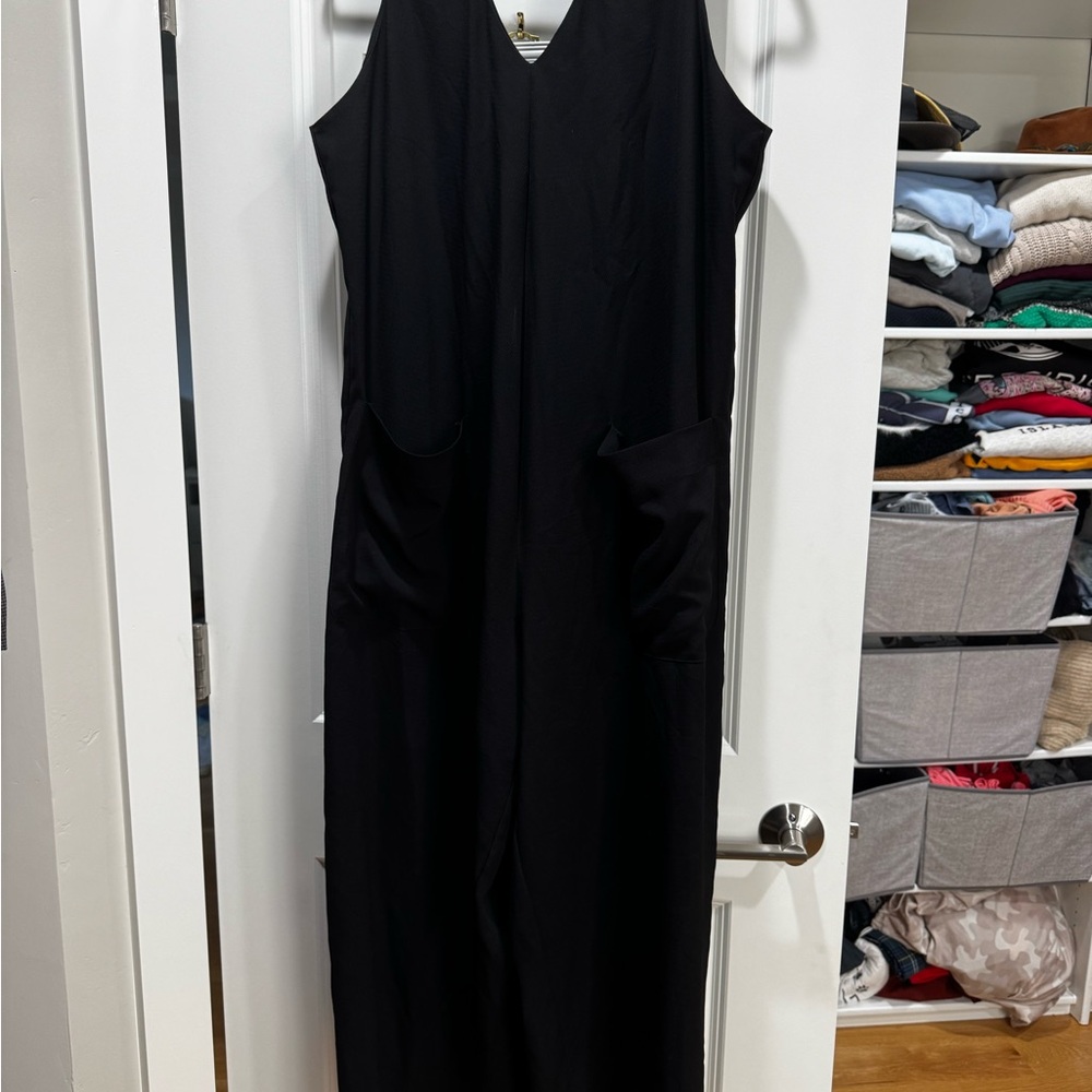 Hatch Charcoal V-Neck Jumpsuit